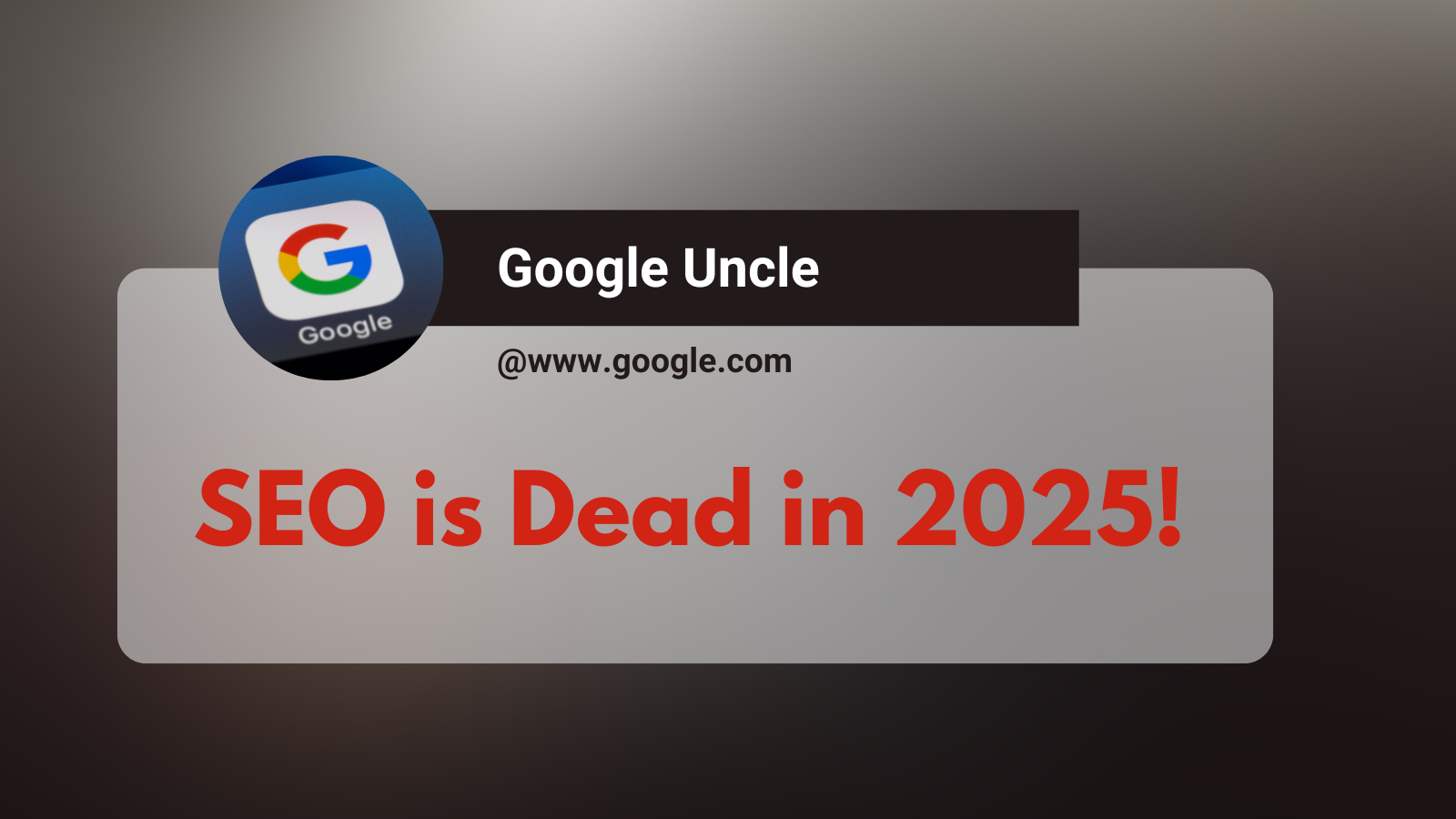 SEO is Dead